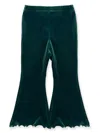LA STUPENDERIA VELOUR FLARED TROUSERS