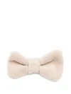 La Stupenderia Velvet Bow Tie In Neutral