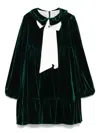 La Stupenderia Velvet Dress In Green