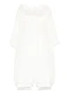 La Stupenderia Velvet Rompers In White