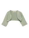 La Stupenderia Velvet-trim Cardigan In Green