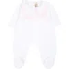 LA STUPENDERIA WHITE BABYGROW FOR BABY GIRL WITH BOWS