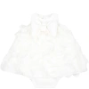 LA STUPENDERIA WHITE DRESS FOR BABY GIRL WITH BOW