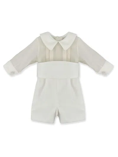 La Stupenderia White Romper Baby Boy In Ivory