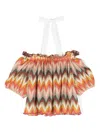 La Stupenderia Zigzag Intarsia-knit Top In Red