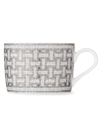 La Table Hermes Mosaïque Au 24 Platinum Tea Cup & Saucer