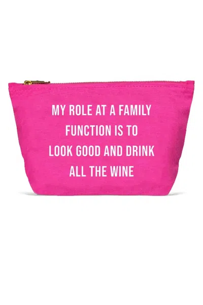 La Trading Co Drink All The Wine Pouch In Pink