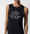 La Trading Co Women's Graphic Muscle Top In Black In Black