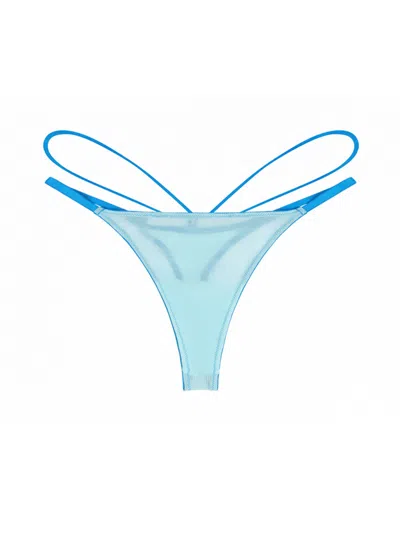 La Tribeau Women's Blue Milky Way Thong