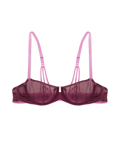 La Tribeau Women's Pink / Purple / Red Sugar Cane Balconette In Pink/purple/red