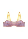 La Tribeau Women's Pink / Purple / Yellow Purple Detox Bra In Pink/purple/yellow