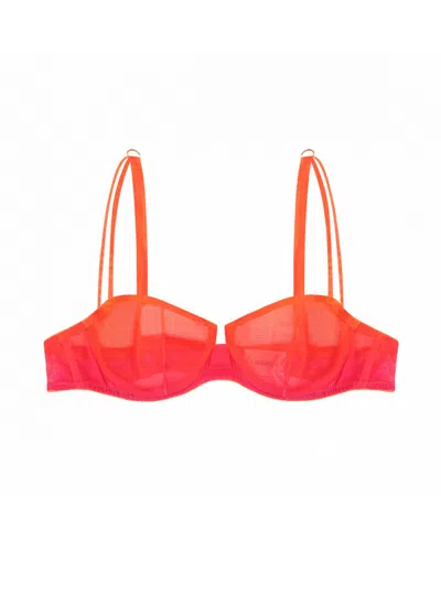 La Tribeau Women's Red Groovy Summer Bra