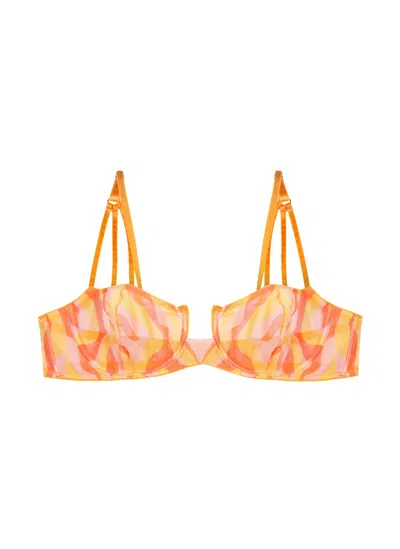 La Tribeau Women's Yellow / Orange Lift It Up Bra In Yellow/orange