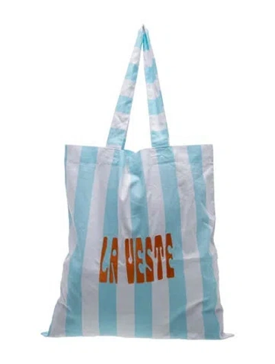 Pre-owned La Veste Canvas Tote In Blue
