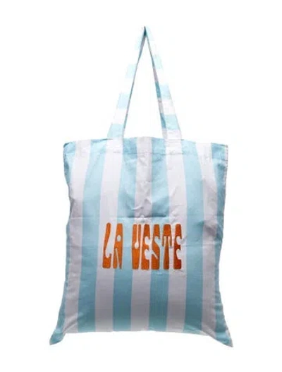 Pre-owned La Veste Canvas Tote In Blue
