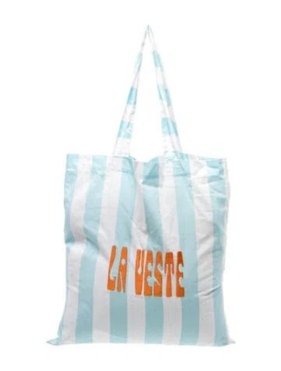 Pre-owned La Veste Canvas Tote In Blue