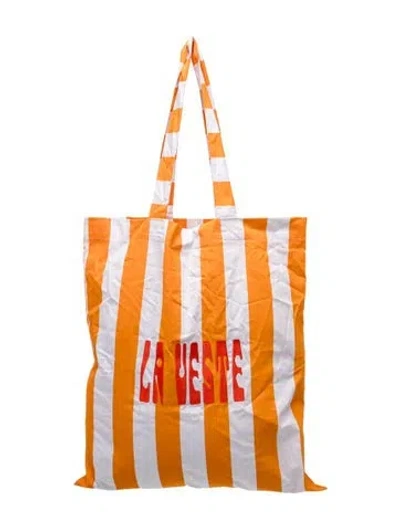 Pre-owned La Veste Canvas Tote In Multicolor