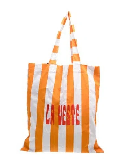 Pre-owned La Veste Canvas Tote In Multicolor