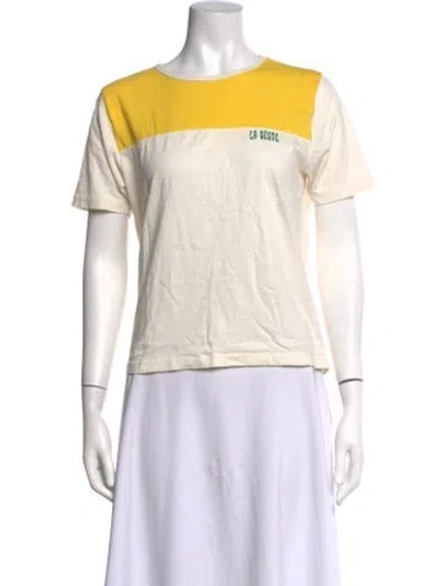 Pre-owned La Veste Colorblock Pattern Crew Neck T-shirt In Neutrals