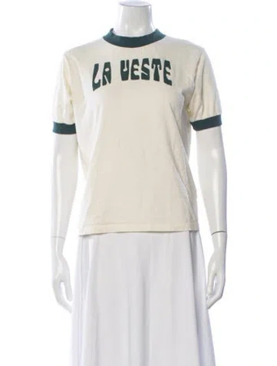 Pre-owned La Veste Crew Neck Long Sleeve Top In Neutral