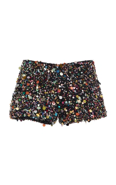 La Veste Exclusive La Isla Sequinned Mini Shorts In Multi