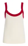 La Veste Exclusive Riviera Cruise Knit Cotton Top In White