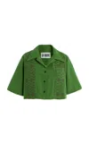 La Veste Juggle Patchwork Cotton Shirt In Green