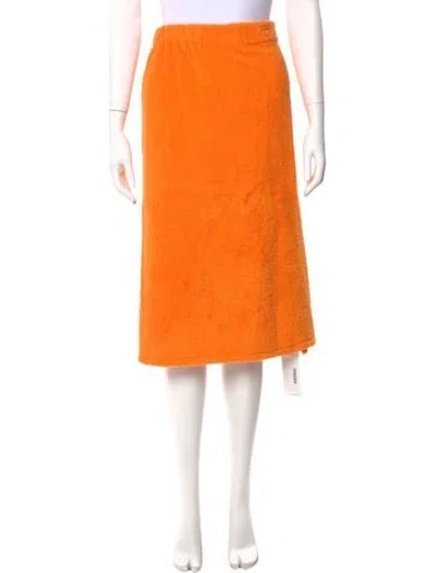 Pre-owned La Veste Knee-length Skirt W/ Tags In Orange