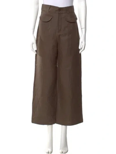 Pre-owned La Veste Linen Wide Leg Pants W/ Tags In Brown