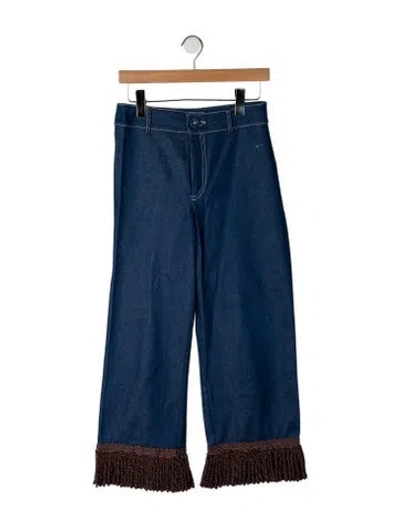 Pre-owned La Veste Mid-rise Wide Leg Jeans In Blue