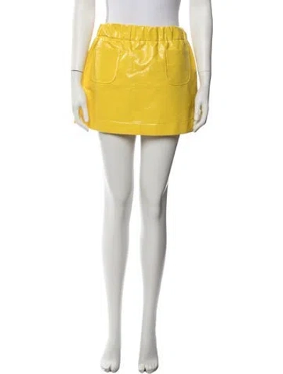 Pre-owned La Veste Mini Skirt In Yellow
