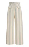 La Veste Parasol Cotton Pants In Gray