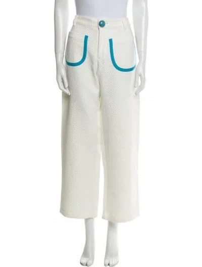 Pre-owned La Veste Printed Wide Leg Pants In Neutral