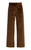 La Veste Riding Cotton Corduroy Pants In Brown