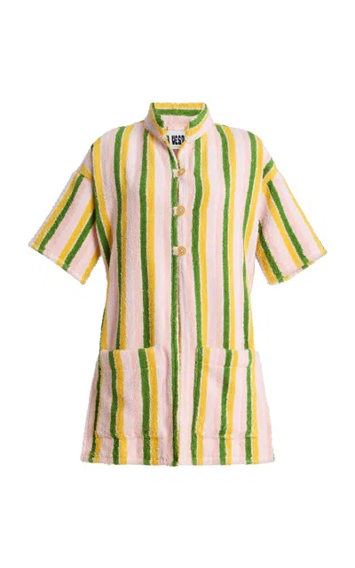 La Veste Ship Wheel Striped Cotton Shirt In Multi