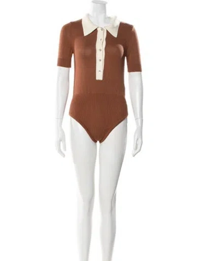 Pre-owned La Veste Short Sleeve Polo In Brown