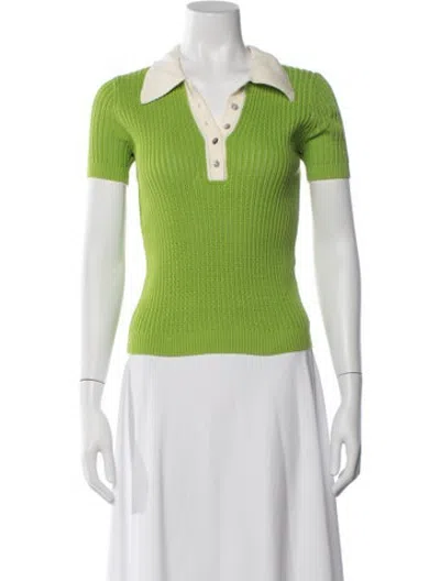 Pre-owned La Veste Short Sleeve Polo W/ Tags In Green