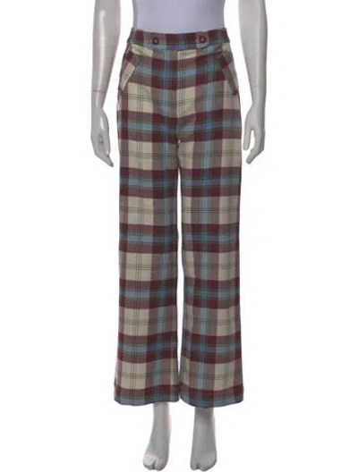 Pre-owned La Veste Silk Wide Leg Pants W/ Tags In Multi