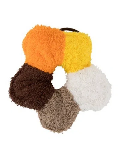Pre-owned La Veste Star Plush Hairtie In Brown