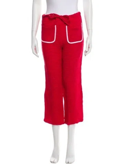 Pre-owned La Veste Straight Leg Pants In Red