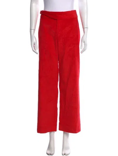 Pre-owned La Veste Straight Leg Pants In Red