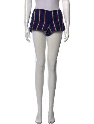 Pre-owned La Veste Striped Mini Shorts In Multicolor