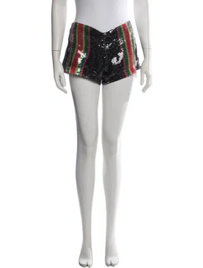 Pre-owned La Veste Striped Mini Shorts W/ Tags In Black