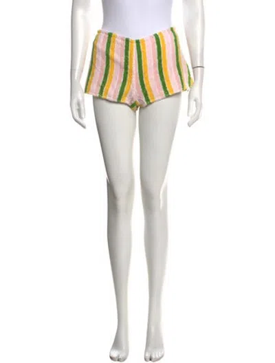 Pre-owned La Veste Striped Mini Shorts W/ Tags In White