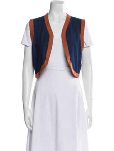 Pre-owned La Veste Striped Vest In Blue