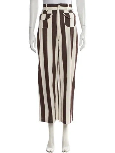 Pre-owned La Veste Striped Wide Leg Pants In Multi