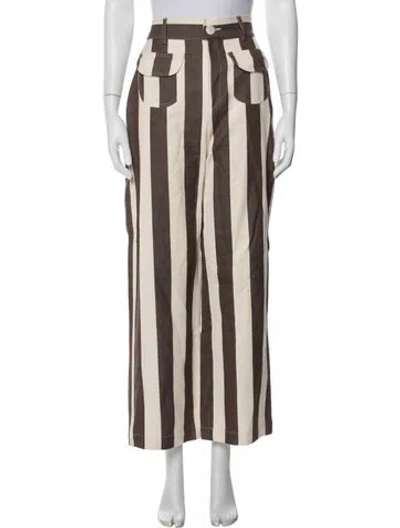 Pre-owned La Veste Striped Wide Leg Pants In Multi