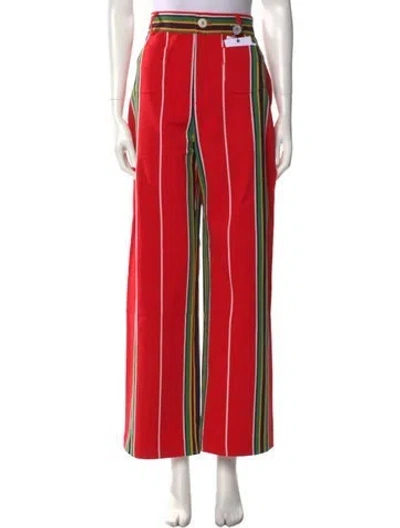 Pre-owned La Veste Striped Wide Leg Pants W/ Tags In Pink