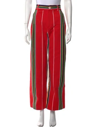 Pre-owned La Veste Striped Wide Leg Pants W/ Tags In Pink
