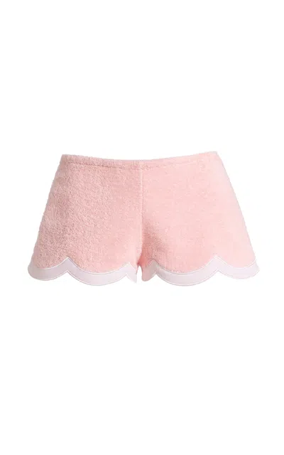 La Veste Waves Cotton Mini Shorts In Pink